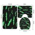 thumbnail image 3 of Black Halloween Bats with Green Bathroom Rugs Sets 3 Piece,Toilet Cover Set,Absorbent Non Slip Bathroom Mats Sets with U-Shaped Contour Rug Toilet Rug Set, 3 of 5