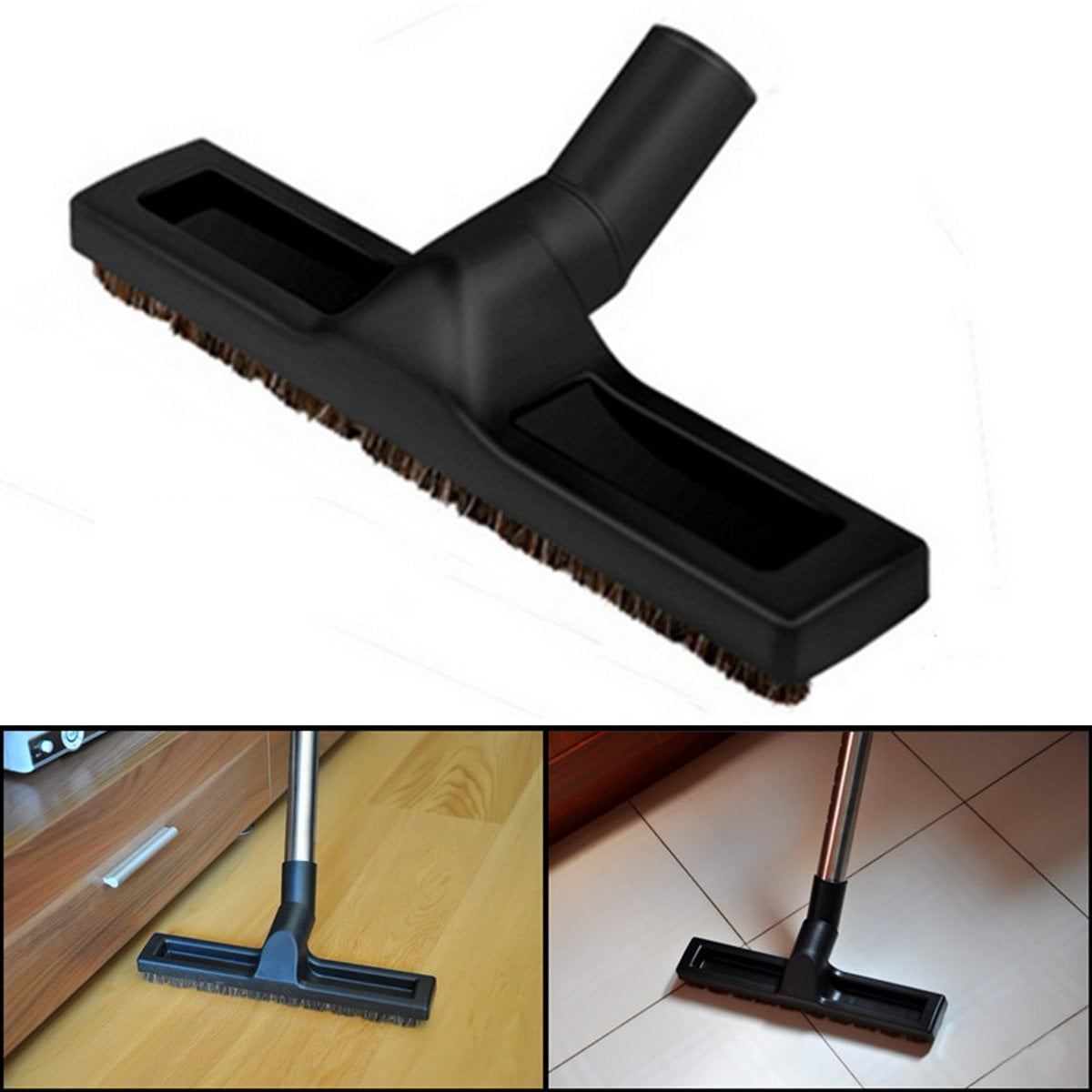 Universal Vacuum Cleaner 32mm-ID Nozzle Brush Head Hard Wood Floor Cleaning Tool 