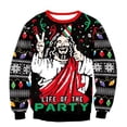 thumbnail image 2 of Suéter navideño unisex para hombre y mujer, suéter navideño feo con estampado 3D, patrón divertido de monstruo para vacaciones, ropa navideña para otoño e invierno, 2 of 5