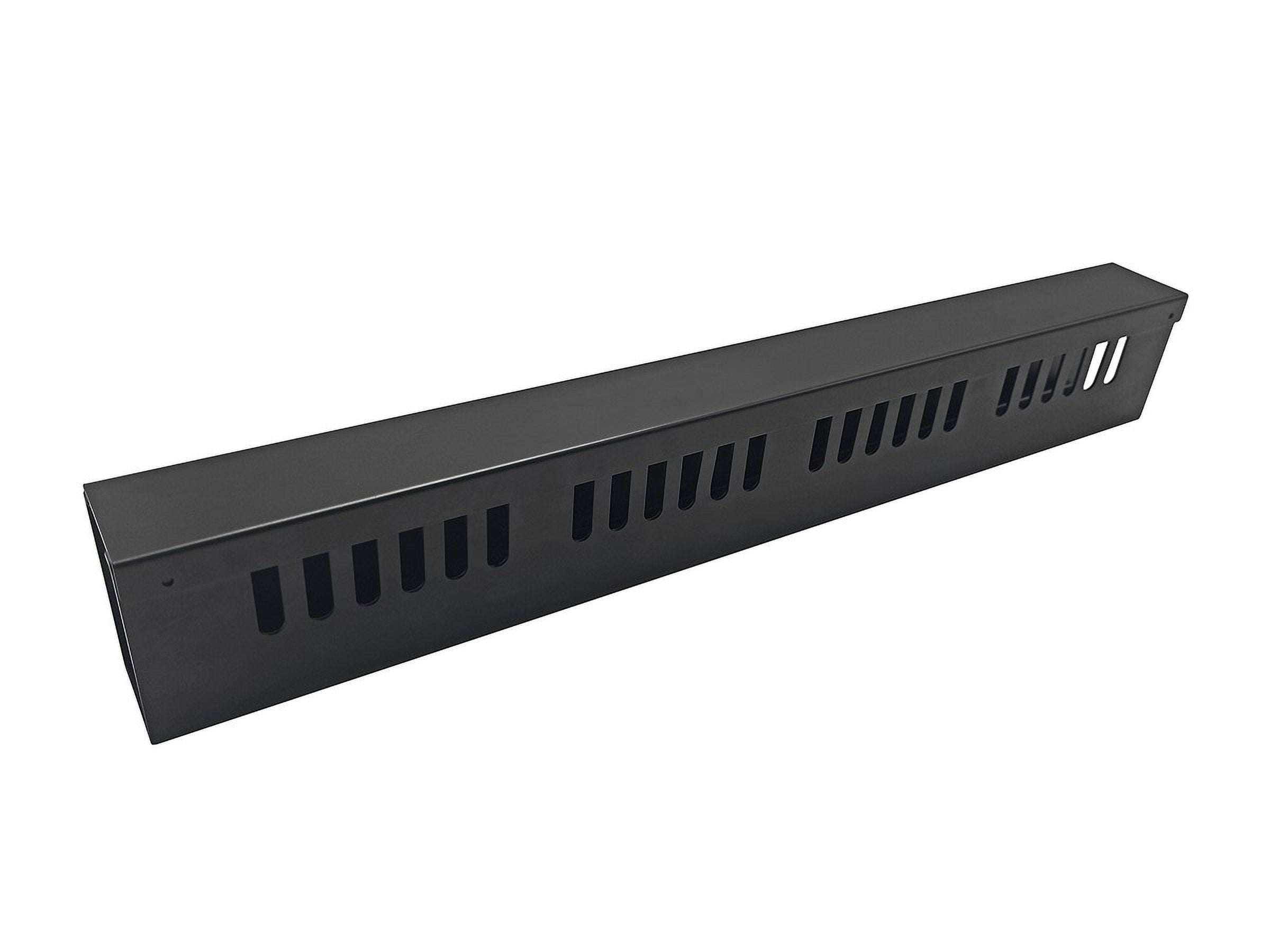 Monoprice 1U 19in Metal Rackmount Cable Management Panel, Protects Cables, Promotes Good Airflow, Easy Grouping of Cables, Cable Organization