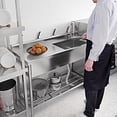 thumbnail image 3 of BeesClover Évier Utilitaire Autoportant Offre un Bol Simple en Acier Inoxydable durable et un Ensemble de Robinet Complet, Offrant des solutions Polyvalentes de Lavage et de Nettoyage pour Cuisines, Zones de Buanderie, garages, 3 of 7