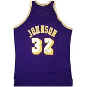 Magic Johnson Hand-Signed L.A. Lakers Purple Road Jersey