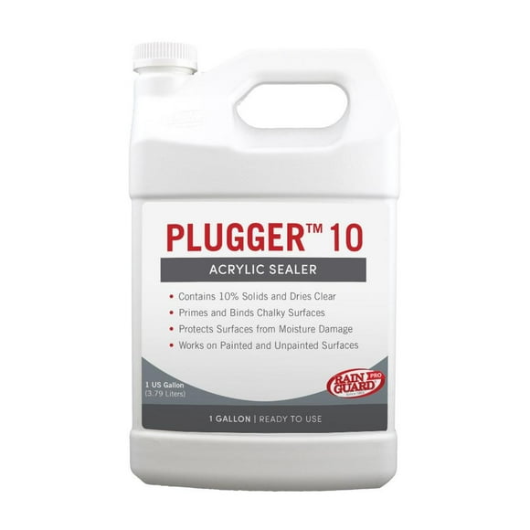 Rain Guard Water Sealers CR-1501 Plugger 10% Solids Hybrid Acrylic and Silane Sealer Ready to USE Covering up to 200 Sq. Ft. on All Newer Surfaces. 1 Gallon Professional Grade