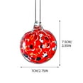 thumbnail image 3 of Hand Blown Glass Christmas Ball Ornament 2.4 Inch Exclusive Hanging Decor Shiny Window Home Patio Garden Tree Decoration Easy Hanging Unique Holiday Gift for Family, 3 of 5