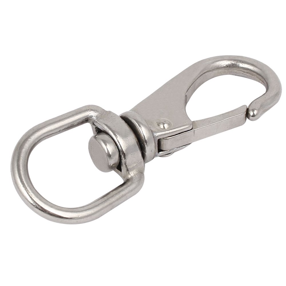 88mm x 30mm 304 Stainless Steel Swivel Eye Bolt Lobster Snap Clasp Hook