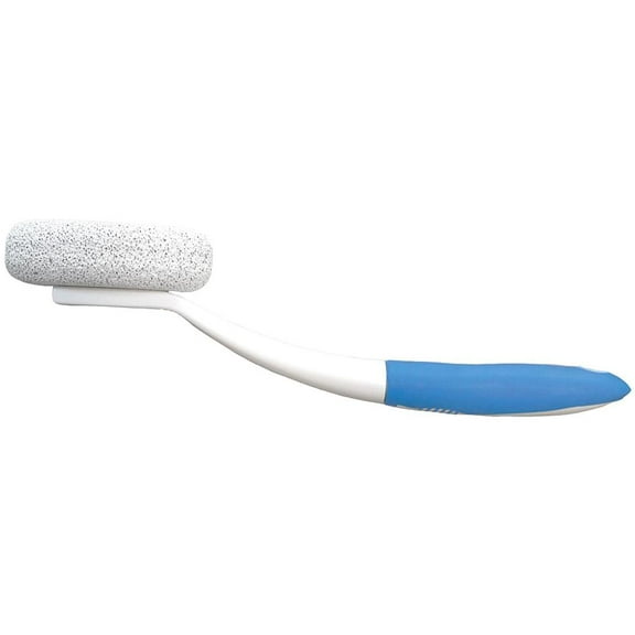 Wswqop 35cm Long Handle Pumice Stone Brush Pedicure Foot Care Scrub Bath Callus Remover