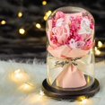 thumbnail image 4 of HongHeng Clearance Under $2.00 Soap Flower Dried Flower Bouquet Rose Superior Quality Glass Cover Eternal Flower Gift Box Christmas Valentine's Day Gift, 4 of 6