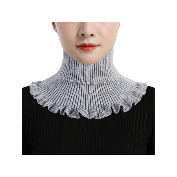 Knitted Fake Turtleneck Dickey Collar Half Top Mock Blouse Neck Warm ...