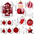 thumbnail image 6 of Hvmvliv Christmas Tree Ornaments(72pc) Christmas Balls Ornaments Shaped Electroplate Plastic Shatterproof Balls Christmas Balls Hanging Decorations Xmas Tree Hanging Decorations Set, 6 of 8