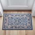 thumbnail image 3 of Madison Traditional 2' x 3' Navy and Cream Polypropylene Indoor Area Rug, 3 of 7