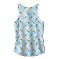 thumbnail image 3 of Mens Tank Top Crewneck Sleeveless Graphic T Shirts Summer Casual Loose Workout Gym Beach Outdoor Lightweight Vest Sky Blue L, 3 of 3