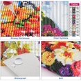 thumbnail image 4 of Kit de pintura de diamante 5D por números (11.8 x 15.7 in), pintura de diamante 5D, kit completo de bordado de diamante, pintura de diamante 5D, pegatina de pared de diamante redondo completo, flores decorativas en jarrón JM, 4 of 5