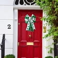 thumbnail image 6 of 2PCS St Patricks Day Bow for Wreath Decorations,18in Large White Green Glitter Shamrock Bowknot Irish Holiday Crafts Bows for Tree Topper Front Door Outdoor Outside, 6 of 7