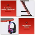 thumbnail image 4 of FDW Computer Desk Table, Computer Z Shaped, Headphone Hook Ergonomic Gamer Workstation, Red, 4 of 7