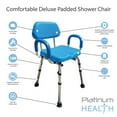 ComfortAble(tm) Deluxe Bath / Shower Chair PADDED with Armrests SOLID