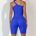 thumbnail image 6 of aidice Athletic Bodysuits for Women Summer Sleeveless Off-Shoulder Skinny Yoga Workout Shorts Jumpsuits, 6 of 6