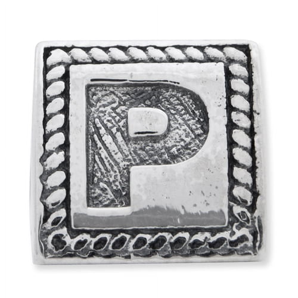 Reflection Beads Sterling Silver Reflections Letter P Triangle Block Bead