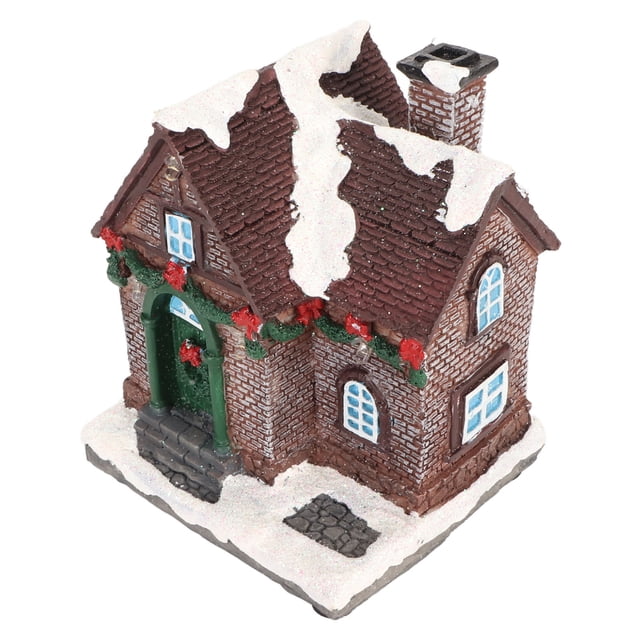 Exquisito Vintage Con iluminación Led, Casa de Pueblo Navideña, Decoración del Hogar, Regalos para Un Ambiente Invernal