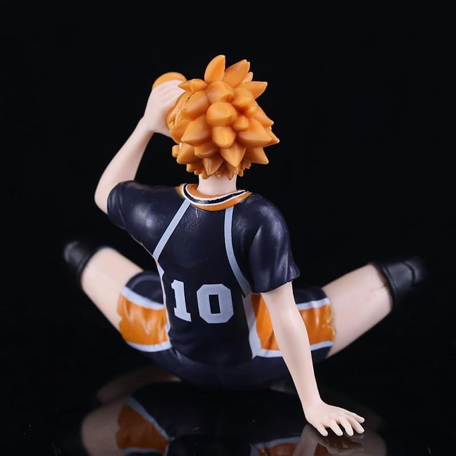 Newly Hinata Shoyo Figure Kageyama Tobio Figure Sitting Anime Figures 18cm/7.1inch Handmade PVC Game Character Model Decoration Craft Gift (a)