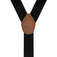 thumbnail image 3 of KAMBERFT Black Suspenders for Men 1.4 inch Wide Adjustable Elastic Y-Back Braces with 3 Metal Clips, 3 of 4