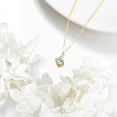 thumbnail image 5 of YAFEINI 14K Solid Gold 1.0 CT Moissanite Diamond Necklace for Women 14K Real Gold Moissanite Necklace Jewelry Gifts for Women, 5 of 6