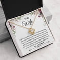 thumbnail image 4 of To My Wife Million Little Things Necklace - Love Knot Necklace - White/Yellow Plated - Message Card & Gift Box, 4 of 5