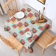 thumbnail image 2 of Pioneer Flower Floral Print Pattern Square Tablecloth,Waterproof Square Table Cover,Wipeable Spillproof Washable Table Cover for Home Kitchen Party Decor 52"x52"(132x132cm), 2 of 6