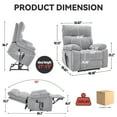 thumbnail image 2 of Llinc Store Electric Power Lift Recliner Chair with 350 LBS Load Bearing, Heat Massage Chair Dual Motor Infinite Position with Hidden Cup Holders, Power-Remote, Medium-firm, 2 of 9