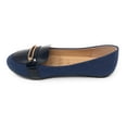 thumbnail image 5 of Victoria K Women's Denim Slip-on With Gold Buckle Ballerina Flats, 5 of 6