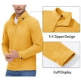 thumbnail image 4 of Men‘s Long Sleeve Fleece Quarter-Zip Spring Autumn Casual Pullover Athletic Sports Sweatershirt Turtleneck Sweater, 4 of 7