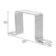thumbnail image 2 of unbranded 8Ud Soporte Para De Inoxidable Con Abrazadera En U Resistente Para Uso Interior Y Exterior, 2 of 8