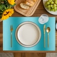 thumbnail image 3 of Placemat Ombre Turquoise Placemats for Dining Table Gradient Color Washable Table Mats for Party Kitchen Dining Decoration, 3 of 7