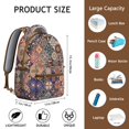 thumbnail image 6 of "Boho Chic Campus Essential - 17” Laptop Backpack, Tribal Pattern, Roomy & Lightweight, Perfect for Students & Professionals", 6 of 6