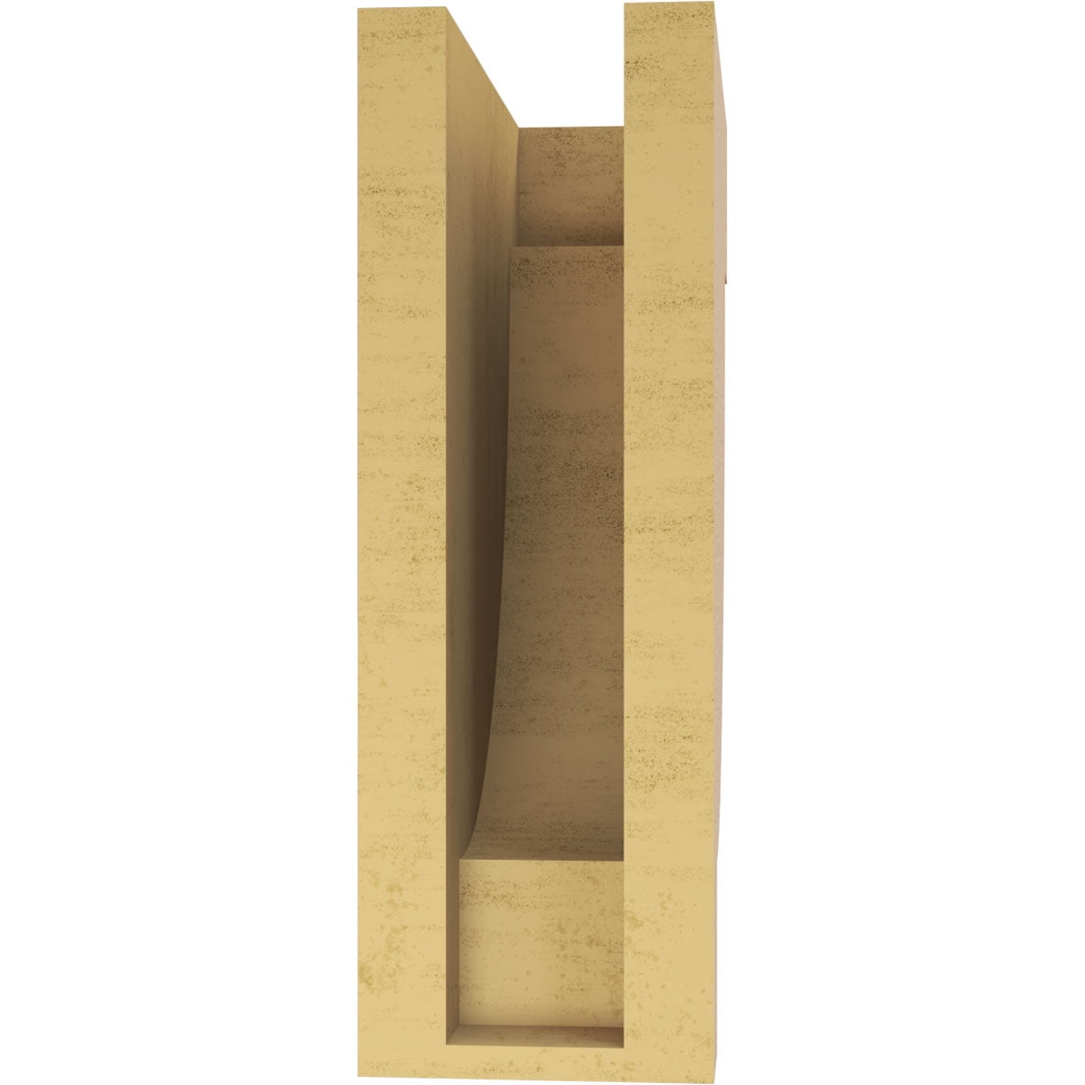 4"W x 8"D x 12"H Classic Alpine Rough Cedar Woodgrain TimberThane Corbel, Primed Tan