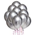 thumbnail image 1 of Globos de látex Linaichen, 50 unidades, globos de látex metalizados, suministros para fiestas (plateados), 1 of 7
