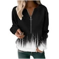 thumbnail image 2 of JNGSA Womens Fall Fashion 2024 Petite Sweatshirts Floral Half Zip Casual Pullovers Lightweight Long Sleeve Tops, 2 of 5