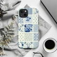 thumbnail image 5 of Blue Rose Patchwork Phone Case, Vintage Floral & Paisley iPhone Cover for iPhone 16 15 14 13 12 11 Pro Max Mini, 5 of 6