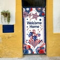 thumbnail image 5 of 1 Pc Welcome Home Decorations Homecoming Army Party Door Banner Ballons Stars Door Backdrops Patriotic Military Homecoming Army Deployment Returning Back Party Supplies 35.4x72.8 inch, 5 of 8