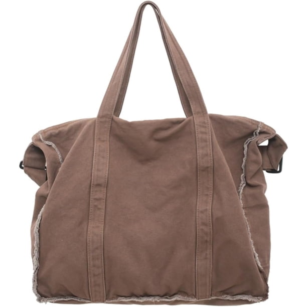 LHSHID Canvas Hobo Bags for Women & Men, Shoulder Crossbody Bag Y2k Grunge Hippie Tote Messenger Bag for Work, Shopping, Travel