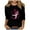 Black, variant on IROINNID Breast Cancer Pullover for Women Breast Cancer Awareness Loose Printed Loose T-shirt 3/4 Sleeves Blouse Round Neck Tops,Khaki
