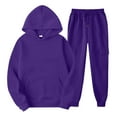 thumbnail image 3 of MLQIDK Men's Workout Gym 2 Piece Set Winter Track Suits Fleece Hoodie and Sweatpants Big and Tall Athletic Sport Tracksuits Jogging Sweat Suits Lounge Outfit Dark Green M, 3 of 5
