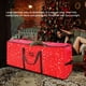 thumbnail image 4 of Bolsa de almacenamiento de árbol de Navidad Cremallera de apertura grande Cubierta protectora resistente al desgarro Exterior Poliéster de gran Kits de decoración para fiestas Rojo/Impreso/Grande Yuarrent HA066473-01, 4 of 5