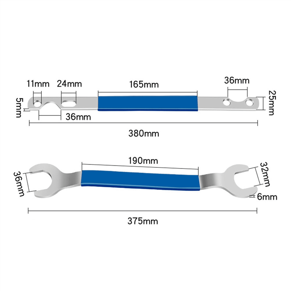 Fan Clutch Wrench Set,32mm & 36mm Wrenches - Essential Tool,Fan Clutch Removal Kit,Fan Clutch Nut Wrench and Removal Kit