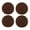 Coffee, variant on Round Woven Coasters, 4.44in Coffee Heat Resistant Braided Table Mats, Non-Slip Polyester Drink Pads Set of 4