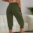 thumbnail image 6 of Diufon Capris Pants for Womens Casual Elastic High Waist Pants Solid Color Bottom Pants, 6 of 7