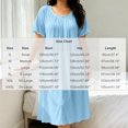 thumbnail image 3 of NominalSnug Womens Nightgown Scalloped Neck Short Sleeve Loose Midi Sleep Dress Loungewear, 3 of 6