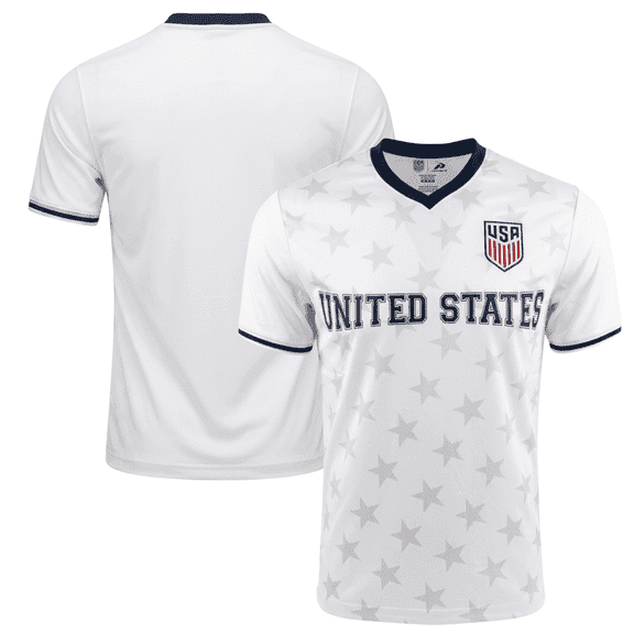 Icon Sports White Stars USA Soccer Jersey, Polyester, S-XL