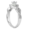 thumbnail image 2 of Pompeii 3/4ct Infinity Diamond Engagement Ring 14K White Gold Halo (G/H,I1-I2), 2 of 2