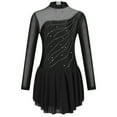 thumbnail image 5 of iiniim Loloda Girls Kids Shiny Sequins Mesh Tulle Lyrical Ballet Dance Dress 6-16 Black 6, 5 of 7