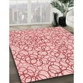 thumbnail image 3 of Ahgly Company Machine Washable Indoor Square Transitional Red Area Rugs, 6' Square, 3 of 7